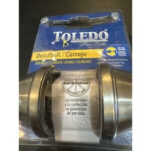 Toledo Fine Locks Double Cylinder Deadbolt Set Satin Stainless Steel‎ Key Lock